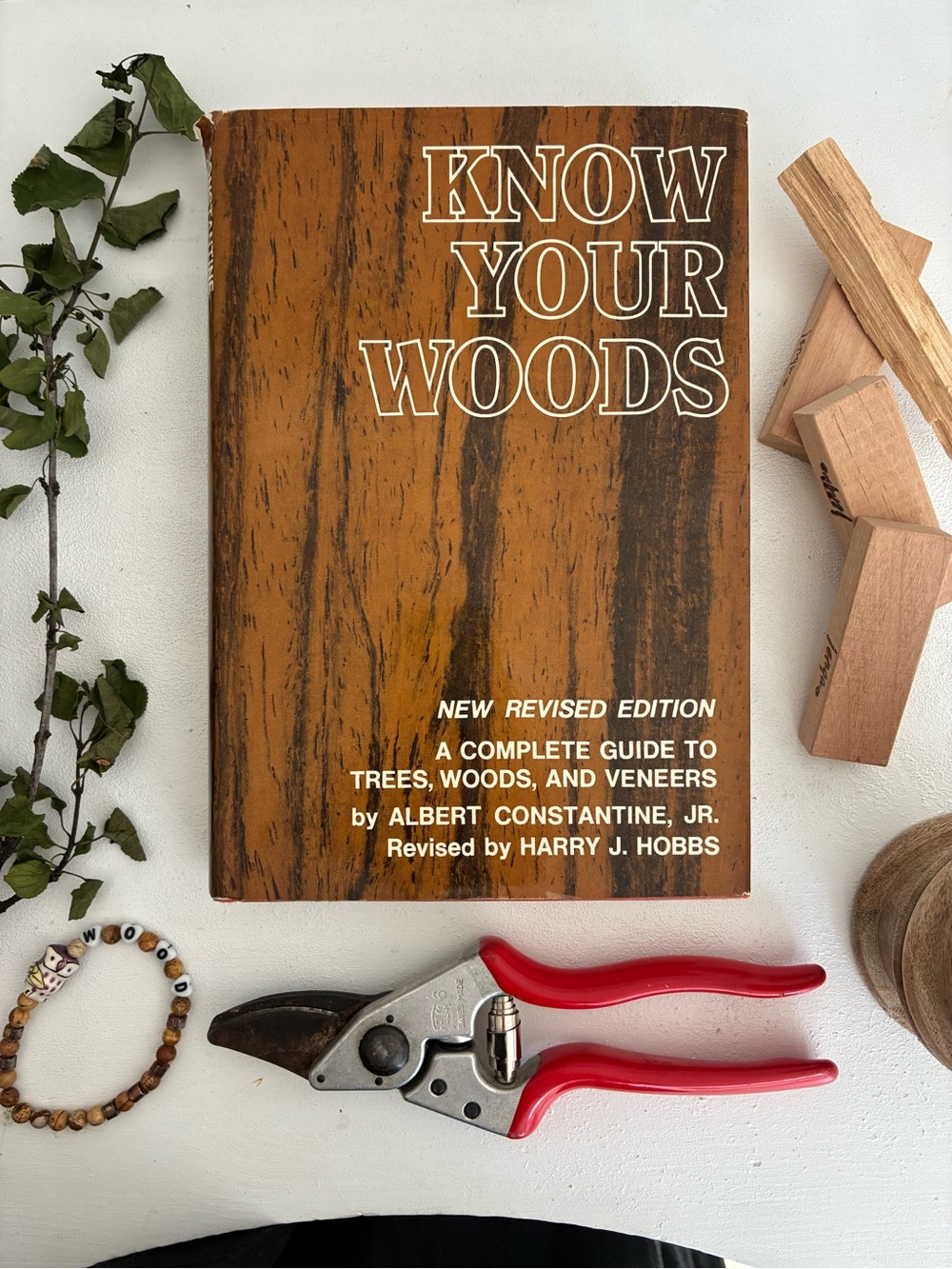 Know Your Woods Book - vintage tree & wood ID book unique wood grain cover 1975